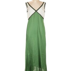 Commense Sancia Green and White Maxi Dress